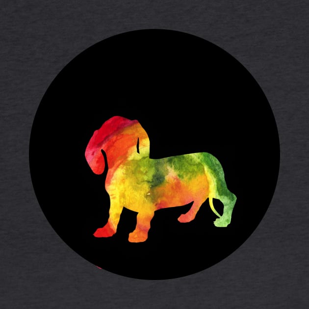 Dachshund - Jungle Silhouette by SophieStockArt